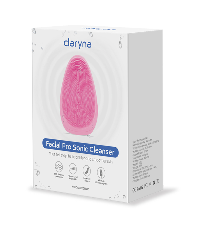 Claryna, Claryna Facial Pro Sonic Cleanser, Facial Pro Sonic Cleanser, Claryna เครื่องล้างหน้า, Claryna แปรงล้างหน้า, แปรงล้างหน้า, เครื่องล้างหน้า, ขนแปรงซิลิโคนเนื้อนุ่ม, Claryna Facial Pro Sonic Cleanser รีวิว, Claryna Facial Pro Sonic Cleanser ราคา